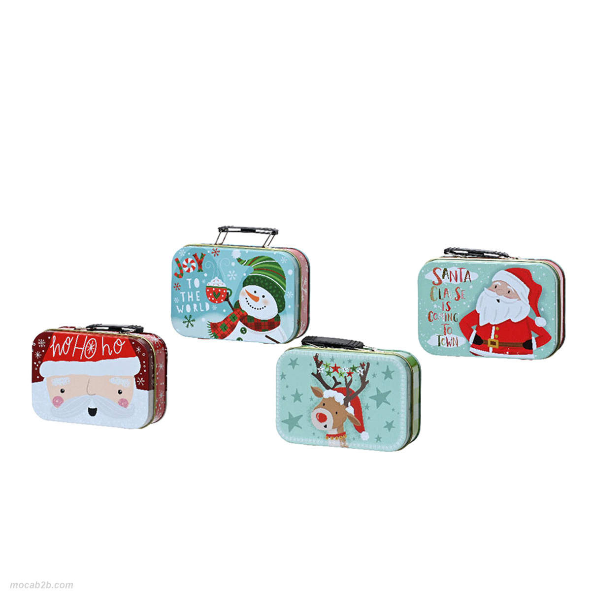 SCATOLA XMAS LATTA ROSSA ASSORTITA 9,60 h.5,30cm 