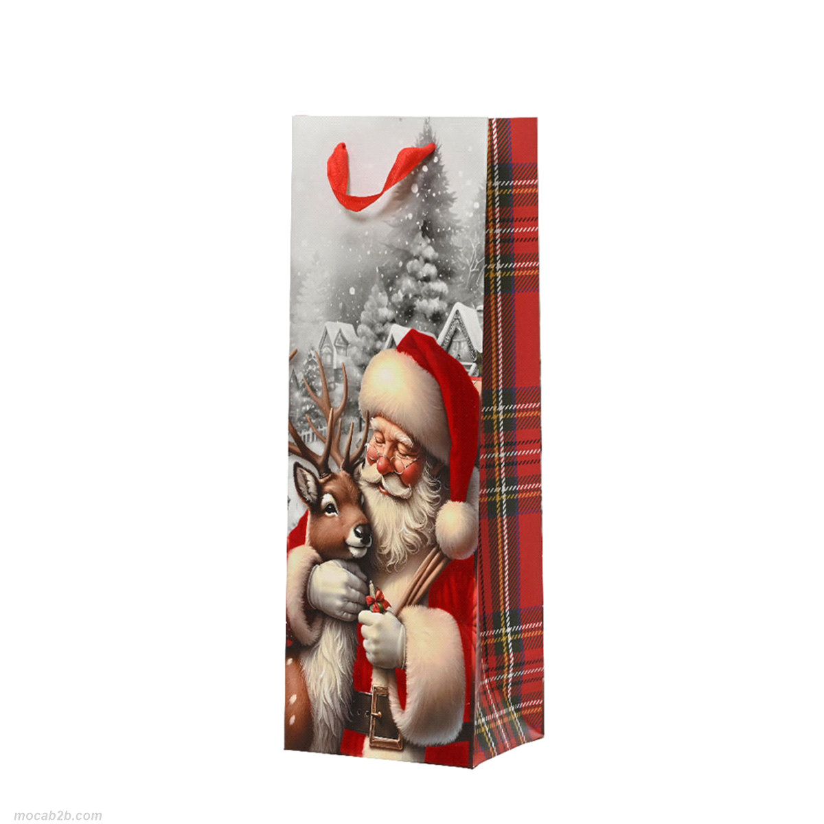 GIFTBAG BABBO NATALE/RENNA 10x12x36 