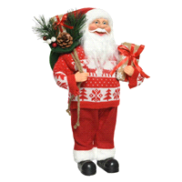 Babbo Natale con confezione regalo sulla mano 