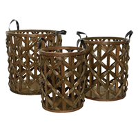 CESTI MARRONI MAN.PELLE 41/35/29x3pz 