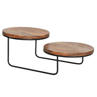 Alzata legno naturale e sostegno nero in ferro. Misure: 25 h.17cm. 