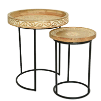 TAVOLINI FERRO/LEGNO@37h46@28h39x2pz 