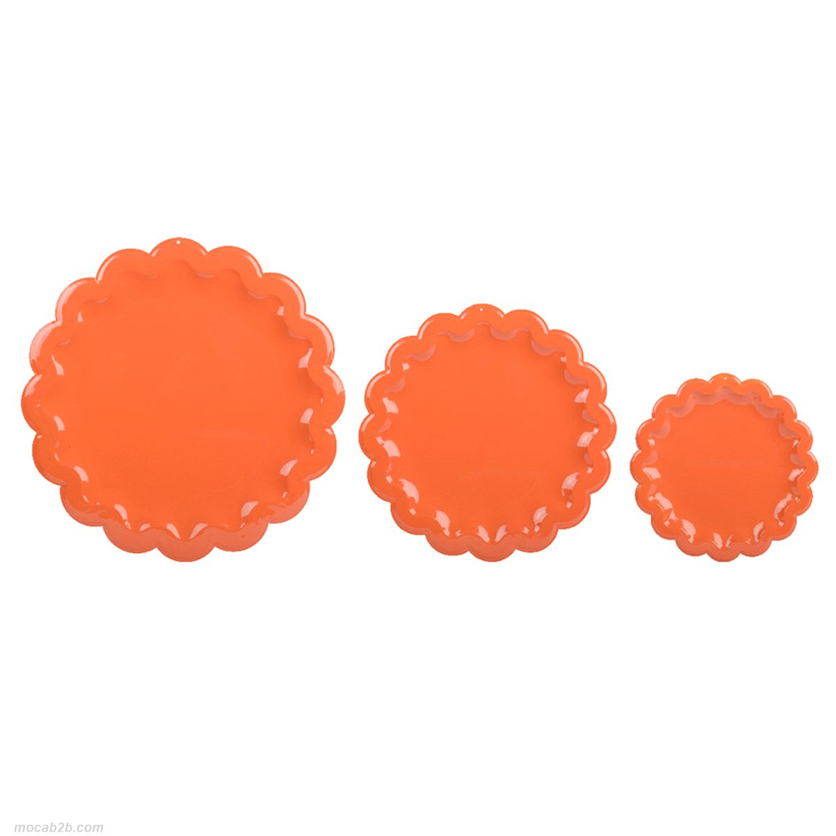 SET 3 PIATTI COROLLA ARANCIO METALLO 