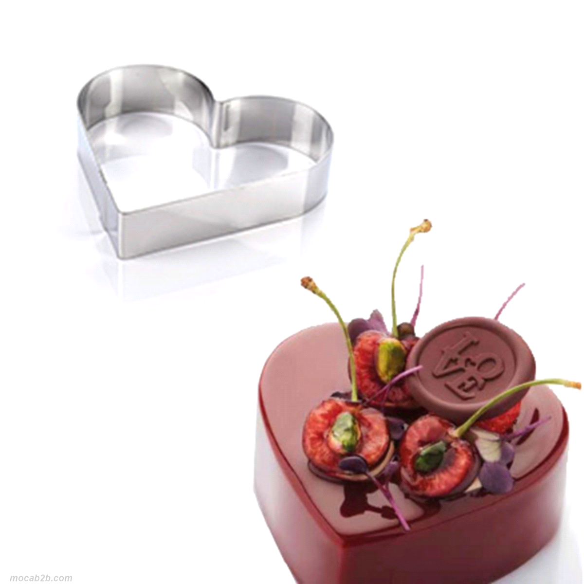 Fascia inox a cuore diametro 14 cm x h.5cm 