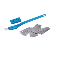 Coltellino plastica lama fissa. 1 cutter + 25 lame 