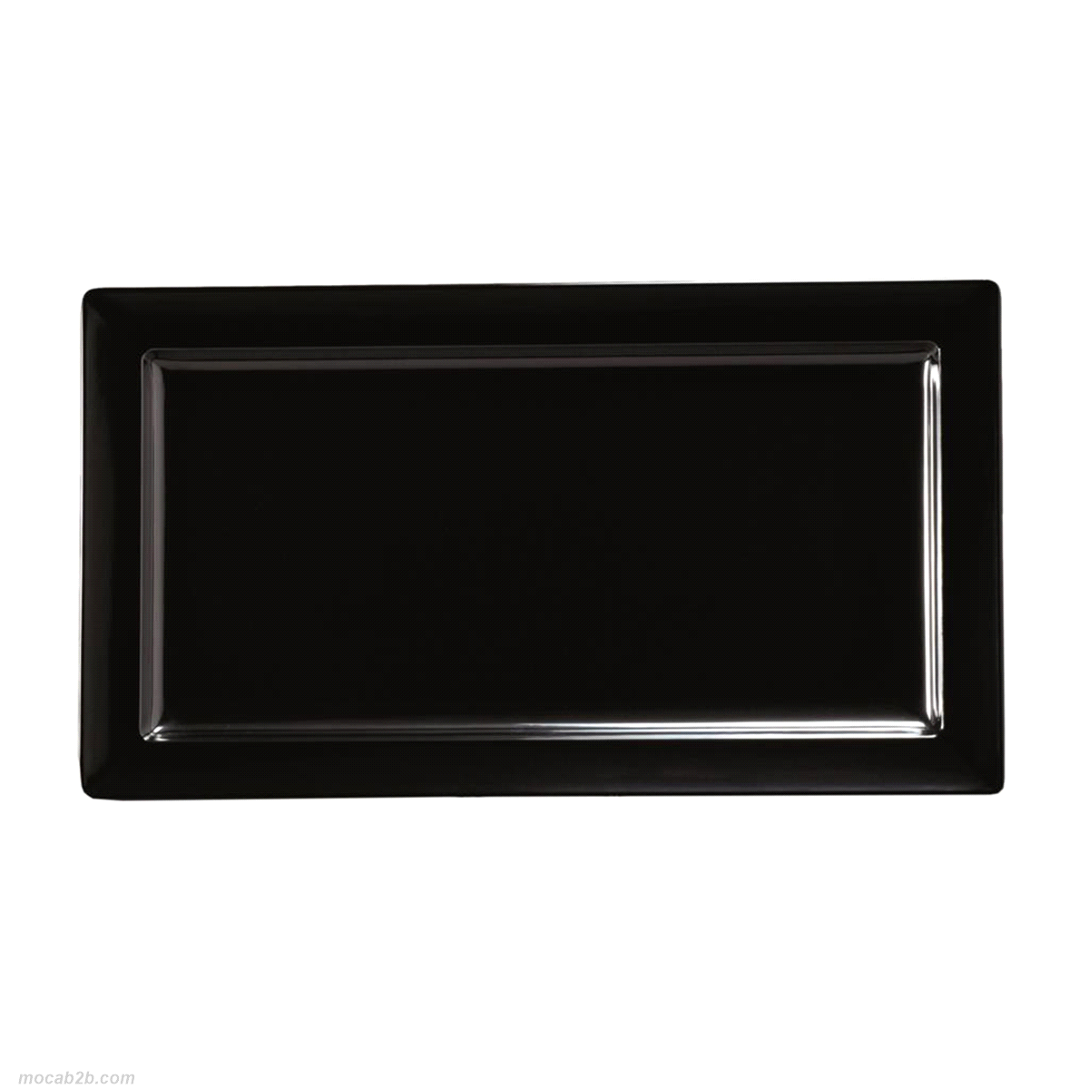 Dimensioni 49.5x27.3 cm - altezza 5 cm - materiale Melamina - colore Nero. 