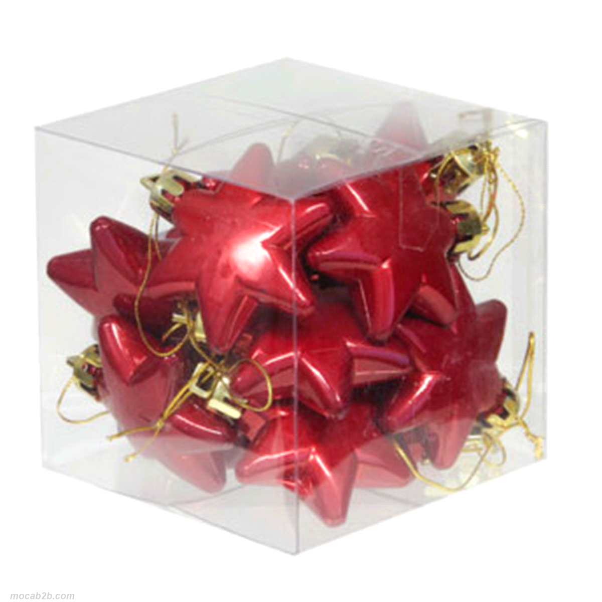 PALLINE STELLE ROSSE OPALE 50mmx16pz 