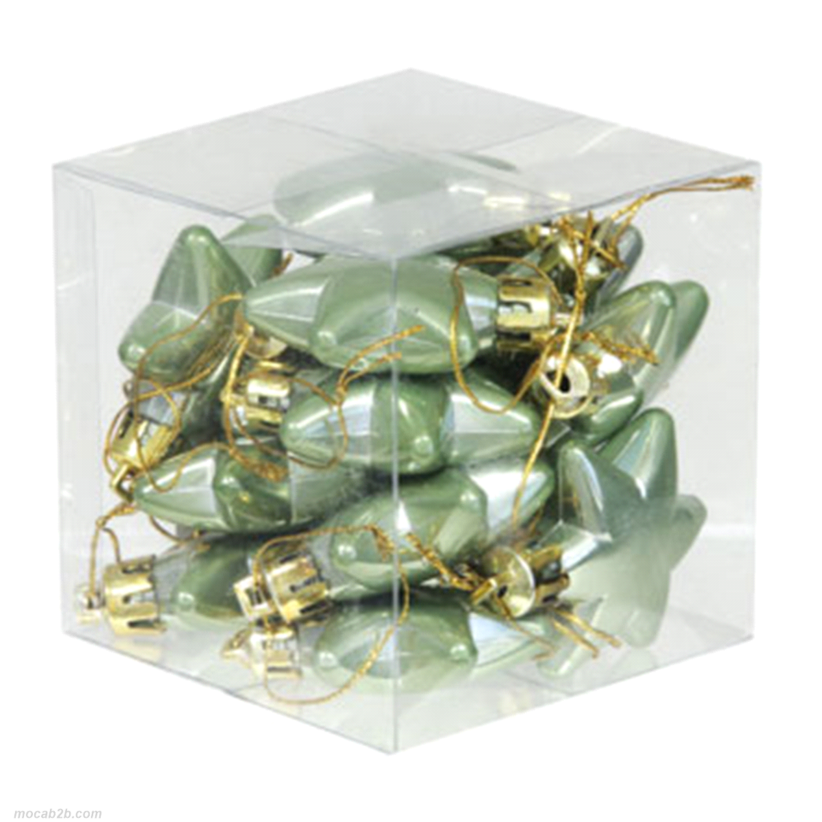 PALLINE STELLE VERDE OPALE 50mmx16pz 