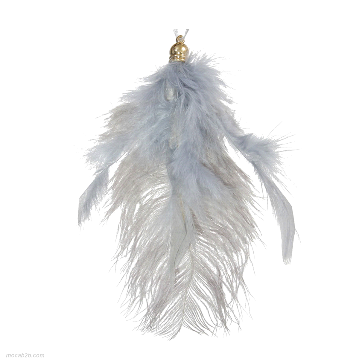 PIUME GRIGIO DA APPENDERE 18cm x4pz 