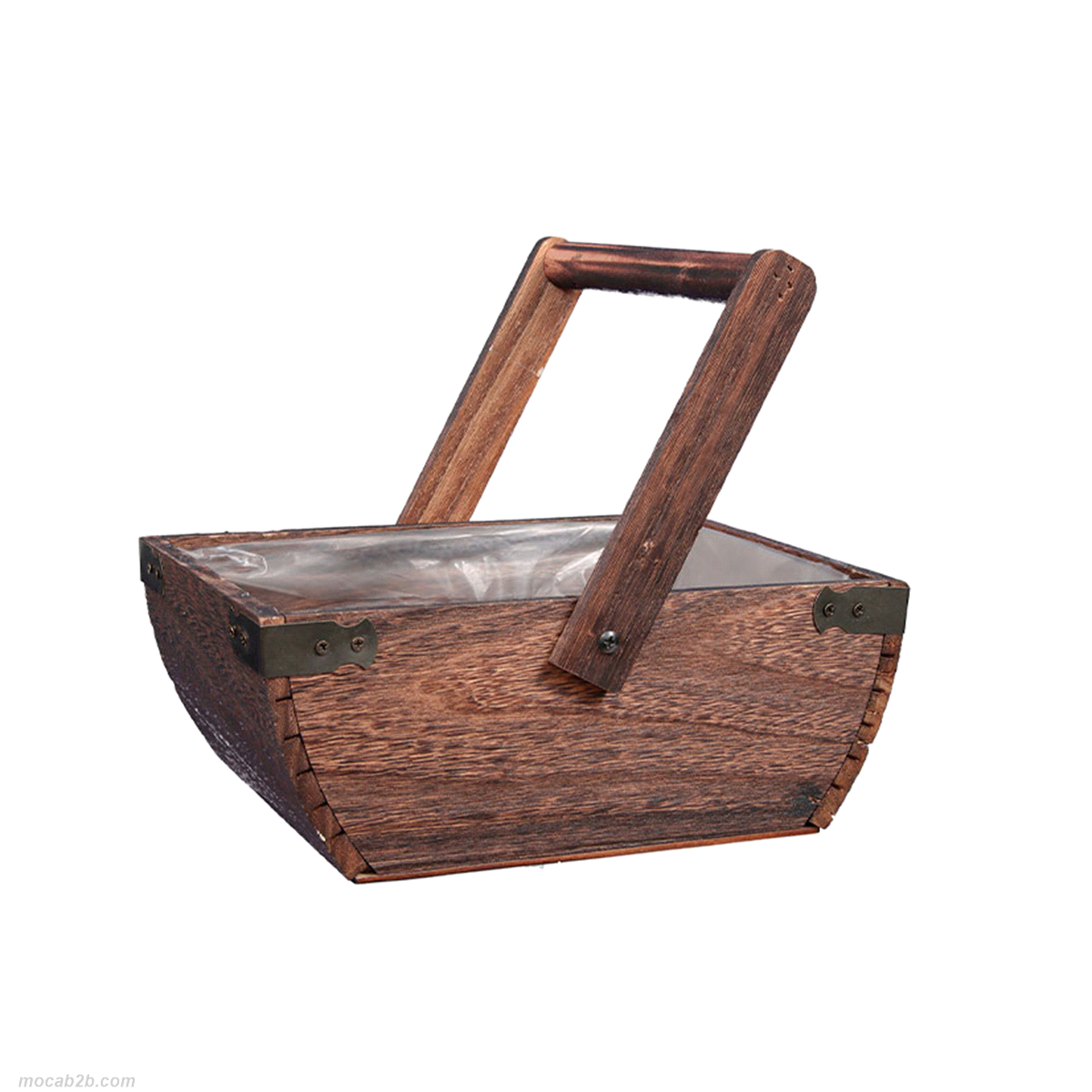 CASSA LEGNO MARRONE CON MANICI 25x18 