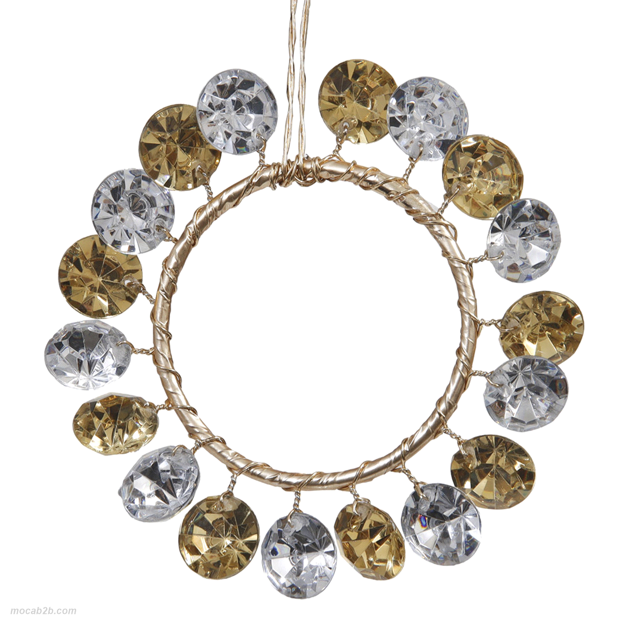 CORONA DIAMANTI ORO/ARGENTO@7,5cm 