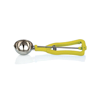 Acciaio inox 18/10 e manico in Nylon colorato. Dim Ø 56 mm. 