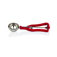 Acciaio inox 18/10 e manico in Nylon colorato. Dim. Ø 56 mm. 