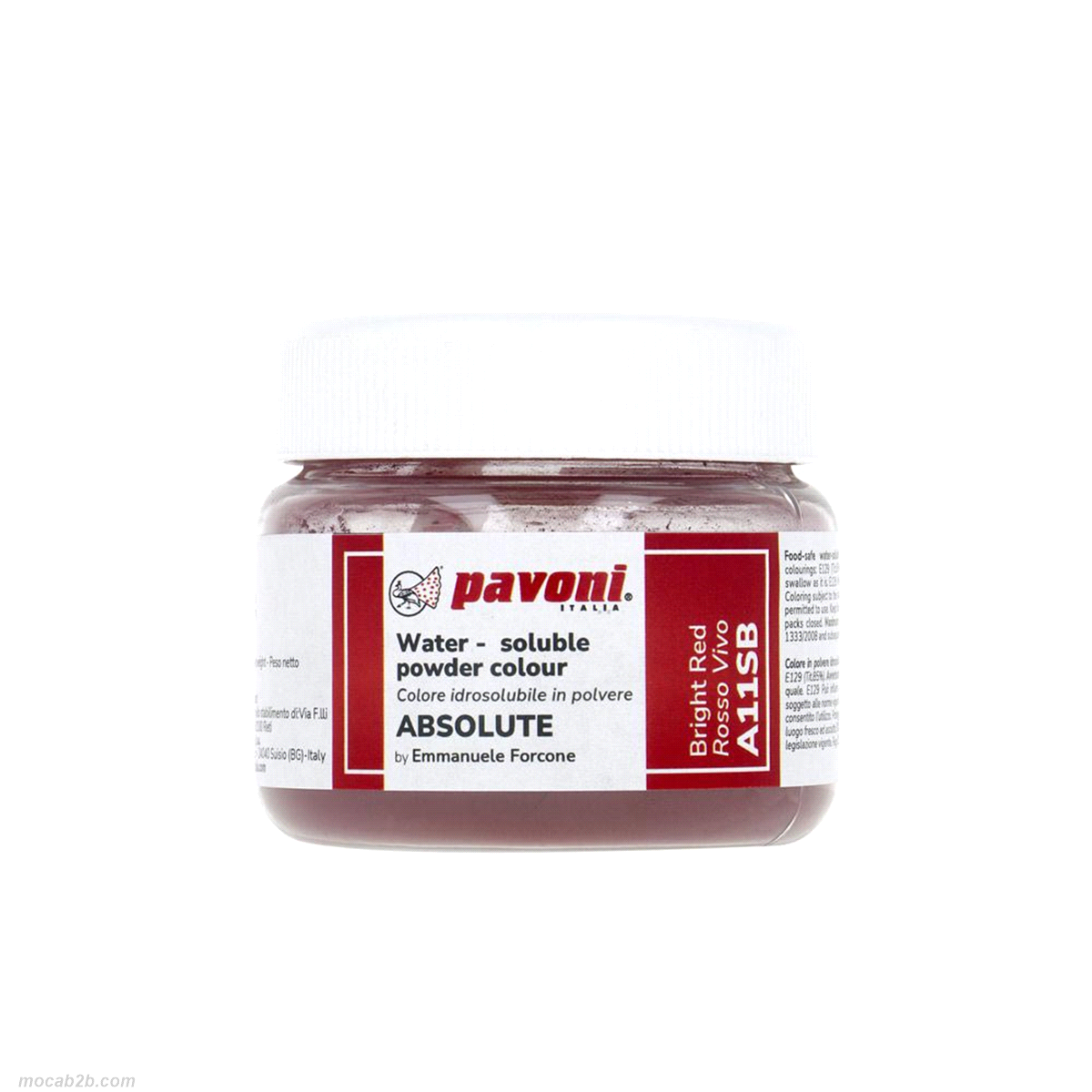 COLORE IN POLVERE  IDROSOLUBILE  ROSSO VIVO x50gr (A11SB) PAVONI 