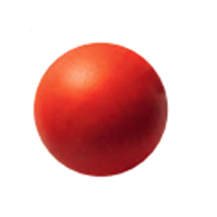 Sfera di cioccolato bianco ricoperto di rosso. Scatola da 63 pezzi. 