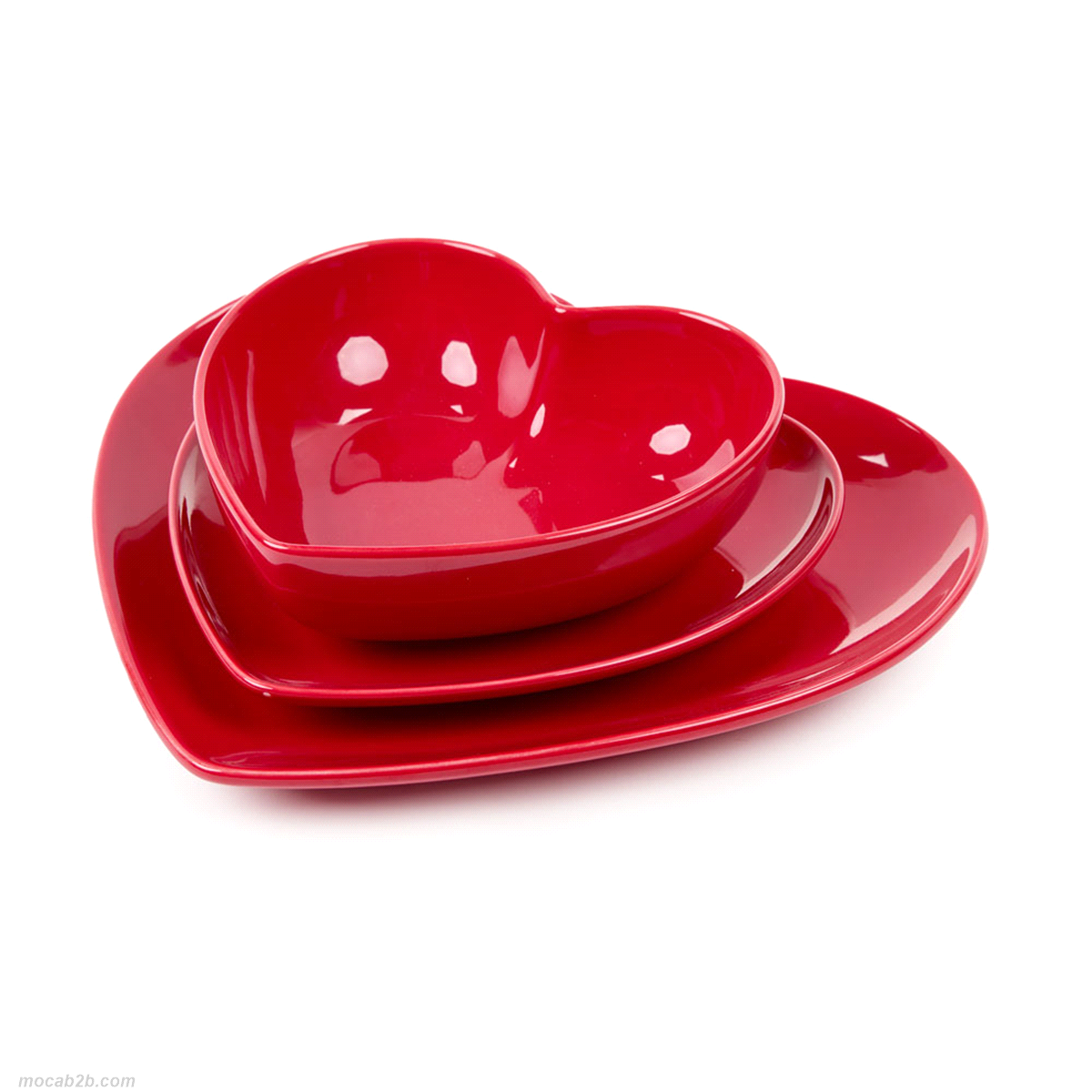 SET 3 PIATTI CUORE ROSSO @27/19/17 