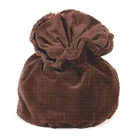 Portapanettone microfibra marrone @23h31.Made in Cina. 