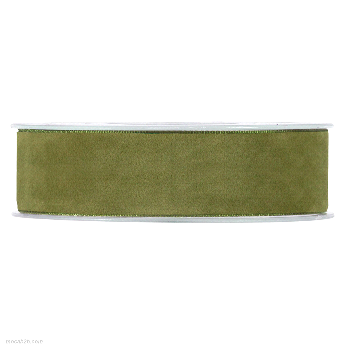 VELVET RIBBON VERDE OLIVA 25mmx9mt 