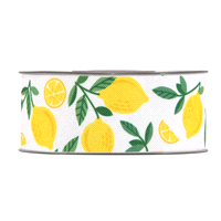 Nastro lemons bianco in tela mm40 x 20mt. 