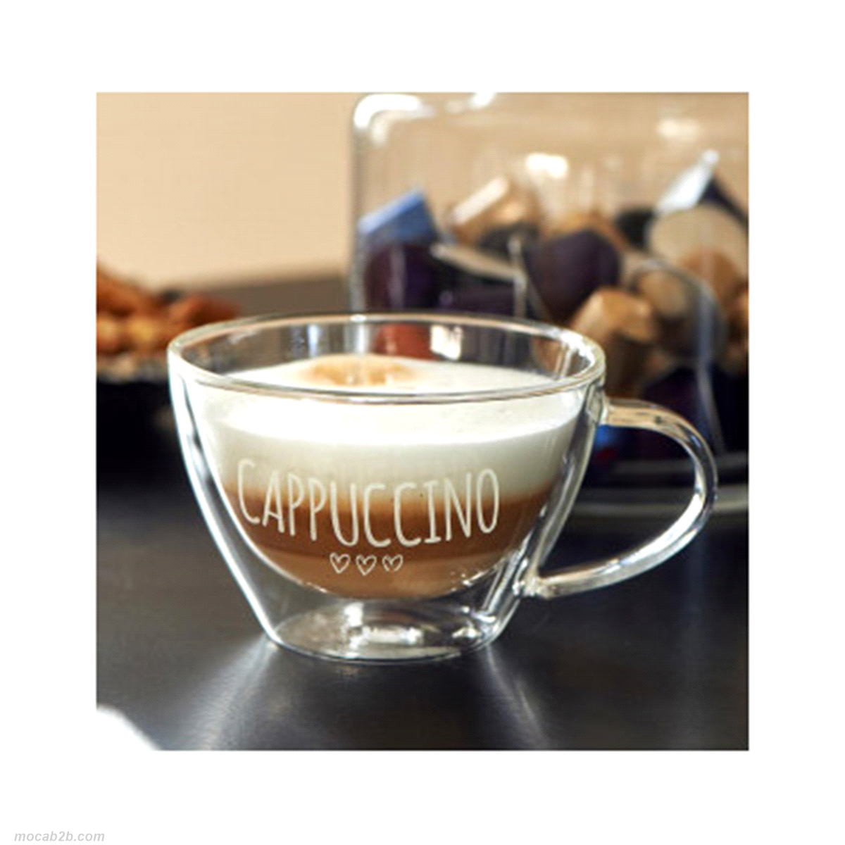 TAZZA CAPPUCCINO VETRO 15x12x8,5 