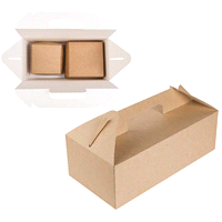 Box in cartoncino riciclabile con manico. 288x142x h.98 mm 