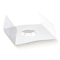 Accessorio in pvc per bloccare le uova di cioccolato. Da utilizzare con le scatole No Fondo + fondo Astuccio.
 
