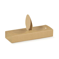 Può contenere 2 bicchierini da caffè espresso. I due inserti mobili presenti nei fori possono essere utilizzati come comoda maniglia per il trasporto.
 