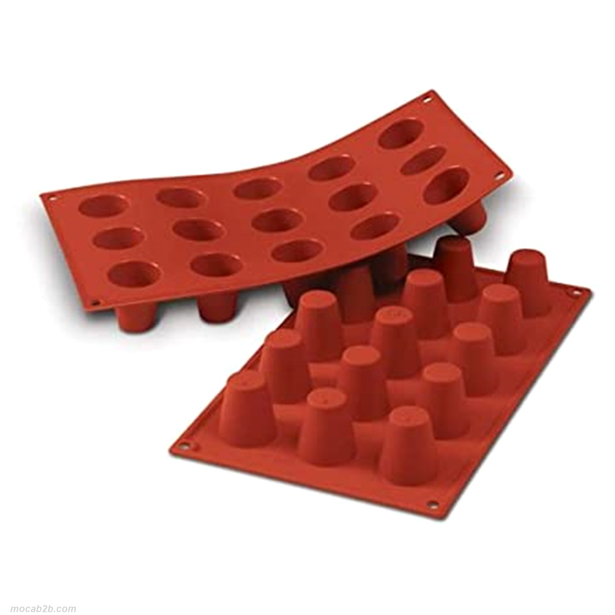 Stampo dimensioni: Ø 35 mm x h38 mm - Cavity: 15 / Vol. Cavity: 30ml. Utilizzabile in forno / microonde - Utilizzabile in congelatore / abbattitore - Lavabili in lavastoviglie 