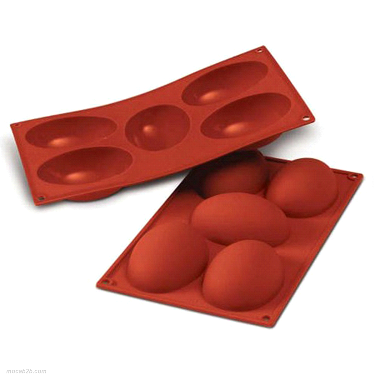 Stampo dimensioni: Ø 102mm x 73mm x h36mm - Cavity: 5 / Vol. Cavity: 130ml. Utilizzabile in forno / microonde - Utilizzabile in congelatore / abbattitore - Lavabili in lavastoviglie 