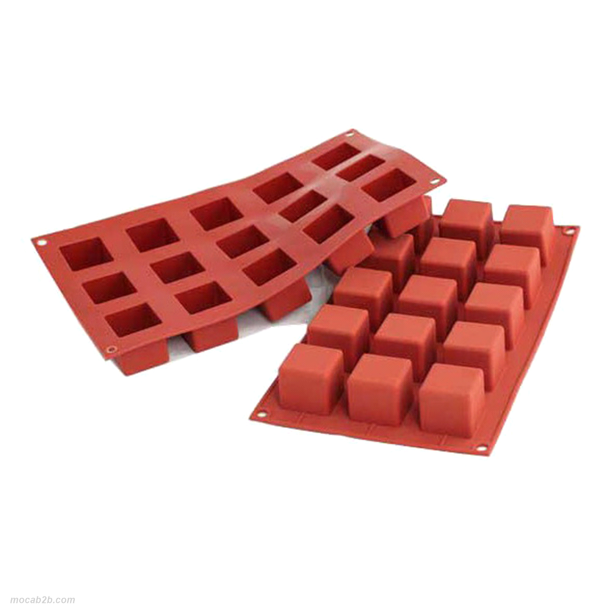 Stampo dimensioni: 35mm x 35mm x h35mm - Cavity: 15 /Vol. Cavity: 42ml. Utilizzabile in forno / microonde - Utilizzabile in congelatore / abbattitore - Lavabili in lavastoviglie 