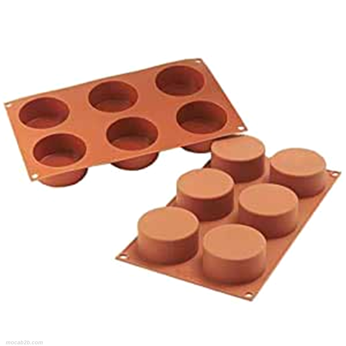 Stampo dimensioni: Ø70mm x h35 mm - Cavity: 6 /Vol. Cavity: 133ml. Utilizzabile in forno / microonde - Utilizzabile in congelatore / abbattitore - Lavabili in lavastoviglie 