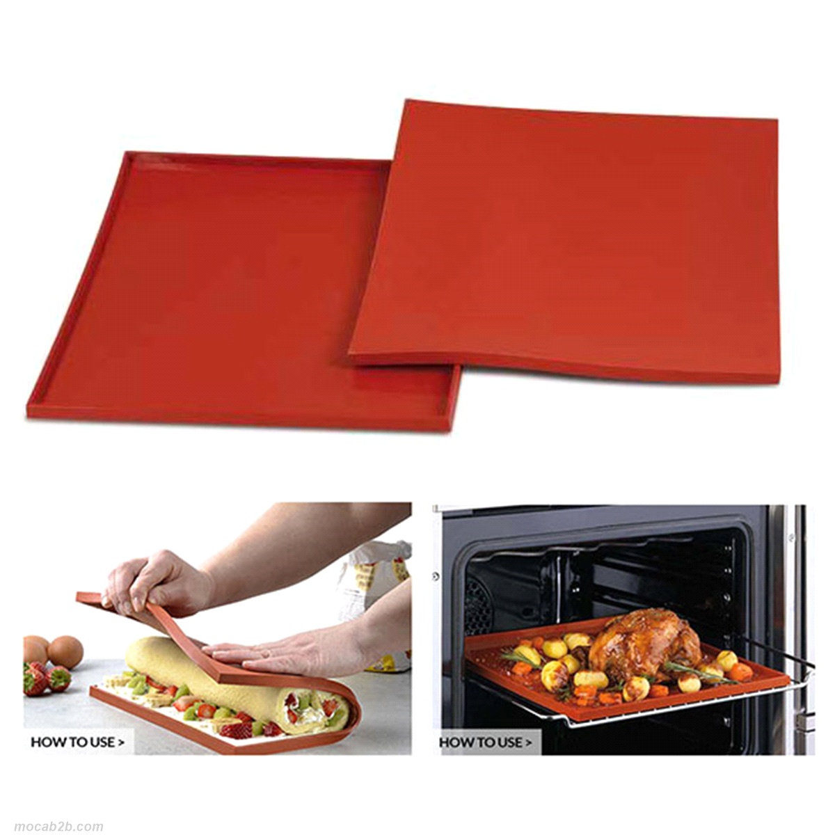 Tapis Roulade della linea Chef in Cucina, è il tappeto funzionale per la cottura in forno. Dimensione: 325 x 325 h 10 mm. 