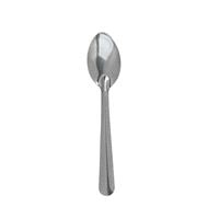 Mini cucchiaino in acciao inox da 100 mm. Lavabile e riutilizzabile per almeno 20 volte. 