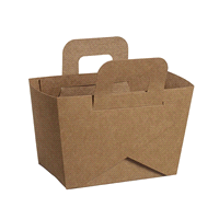 Kaba M come cestino porta pane e per piccoli asporti in cartone kraft - fornita stesa è facile e veloce da montare 130x60x80 mm. 