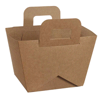 Kaba L come originale shoppers per asporti in cartone kraft - fornita stesa è facile e veloce da montare 275x140x175 mm. 