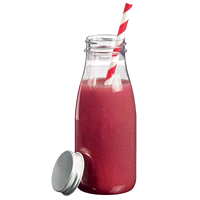 Bottiglie Perrette PET 250 ml - per succhi, spremute, centrifughe e cocktail da asporto. 