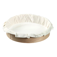 Cerchio da cottura in legno con carta da forno @20/18 h.4cm. 100% Bio. Microondabile. In forno max 220