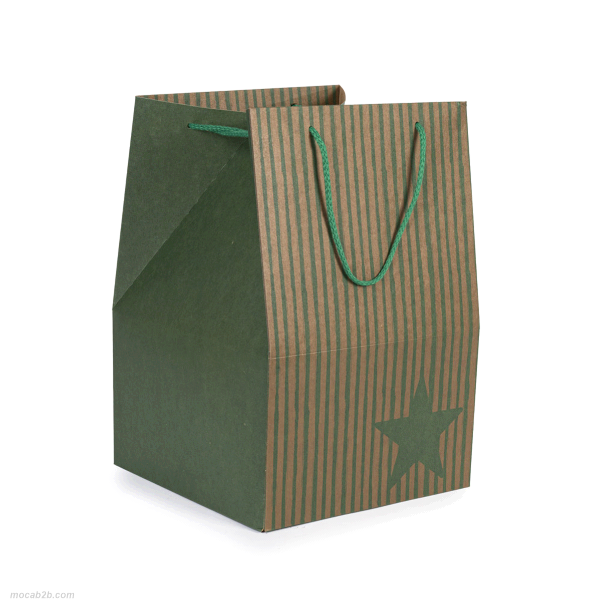 SACCO BAG VERDE KRAFT 24x24x33x10pz 
