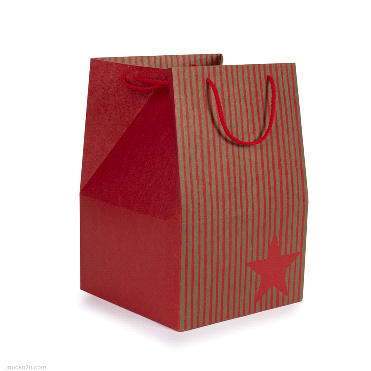 SACCO BAG ROSSO KRAFT 24x24x33x10pz 