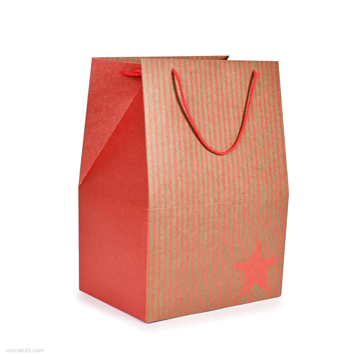 SACCO BAG ROSSO KRAFT 30x22x41x10pz 