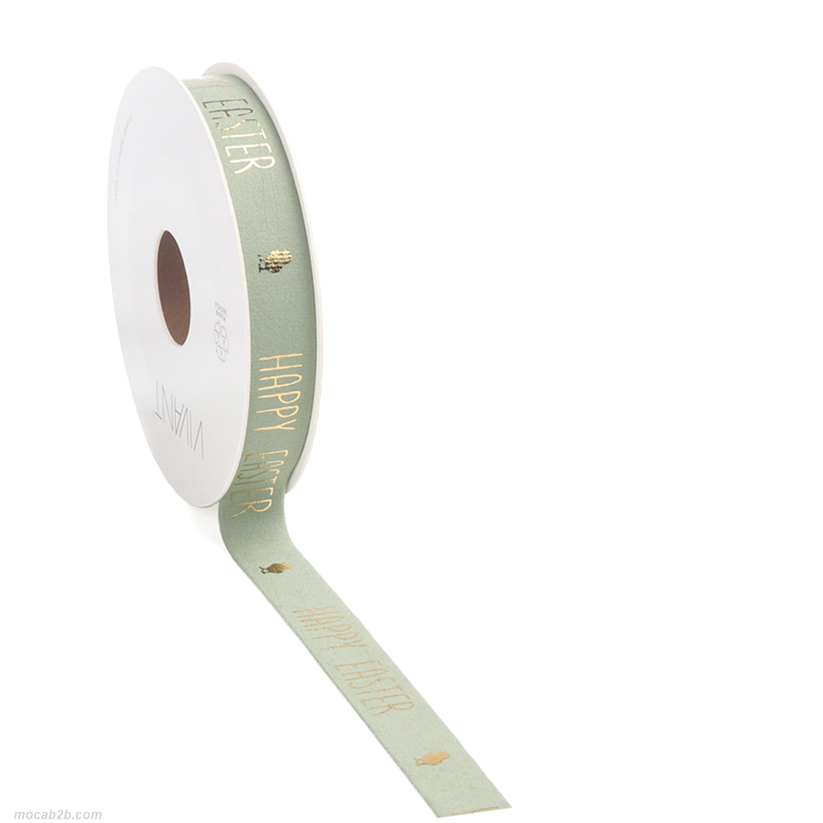 Nastro vellutino Buona Pasqua verdino 15mm x 5mt. 