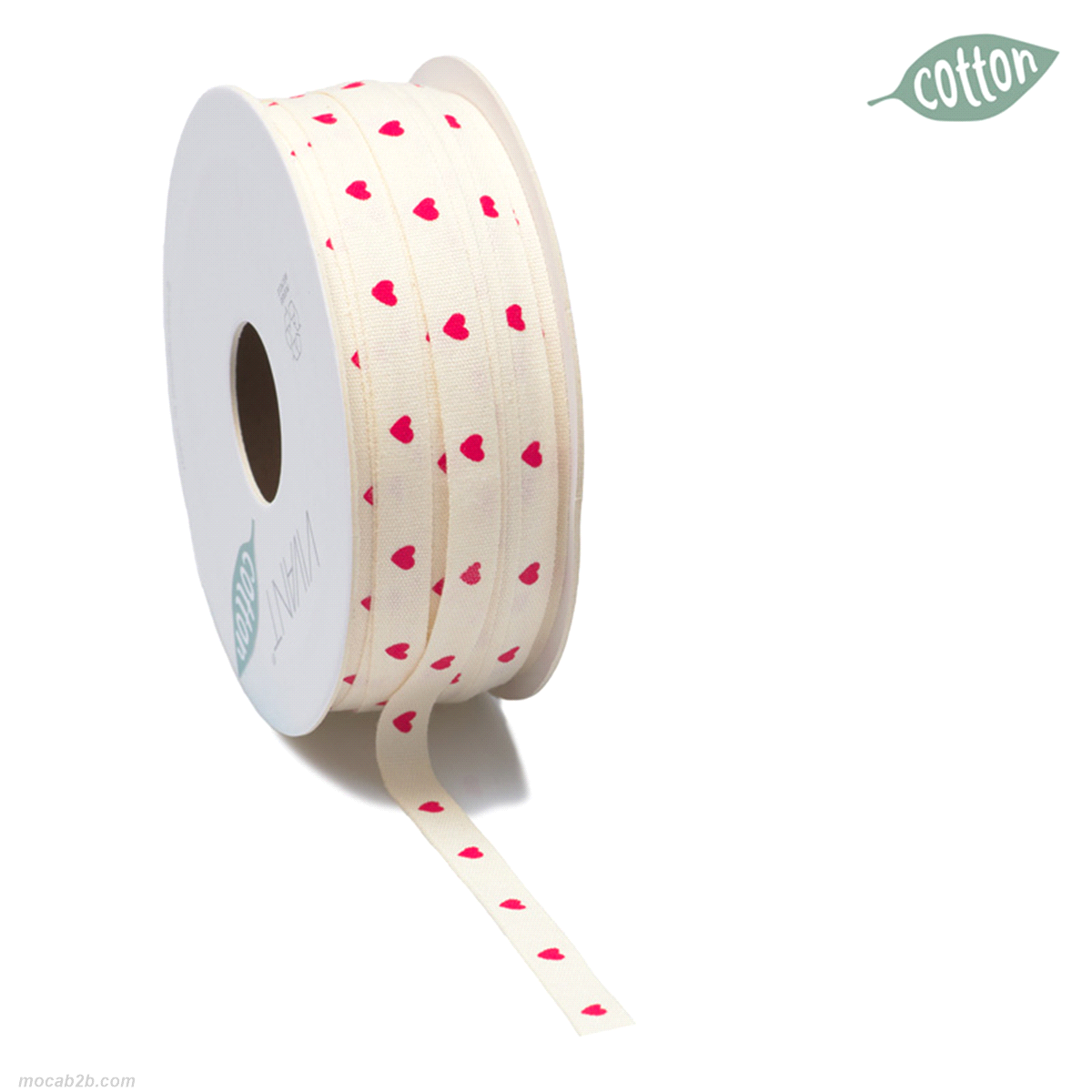 COTTON CUORE AVORIO/ROSSO 8mm x25mt 