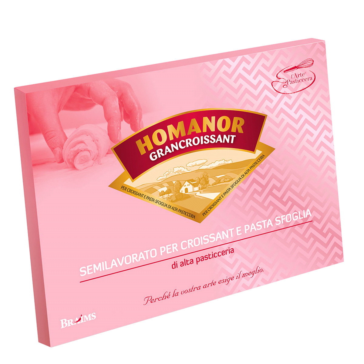 Melange per sfoglia e croissant di alta qualità. Elevato contenuto di burro; Ottima lavorabilità 15-25°C; Massima plasticità; Gusto e profumo di burro intensi; Perfetta sfogliatura a nido d’ape, della massima regolarità nei croissant; Sviluppo eccellente e massima leggerezza della sfoglia. Cartone: 10 kg (5 x 2 kg) 