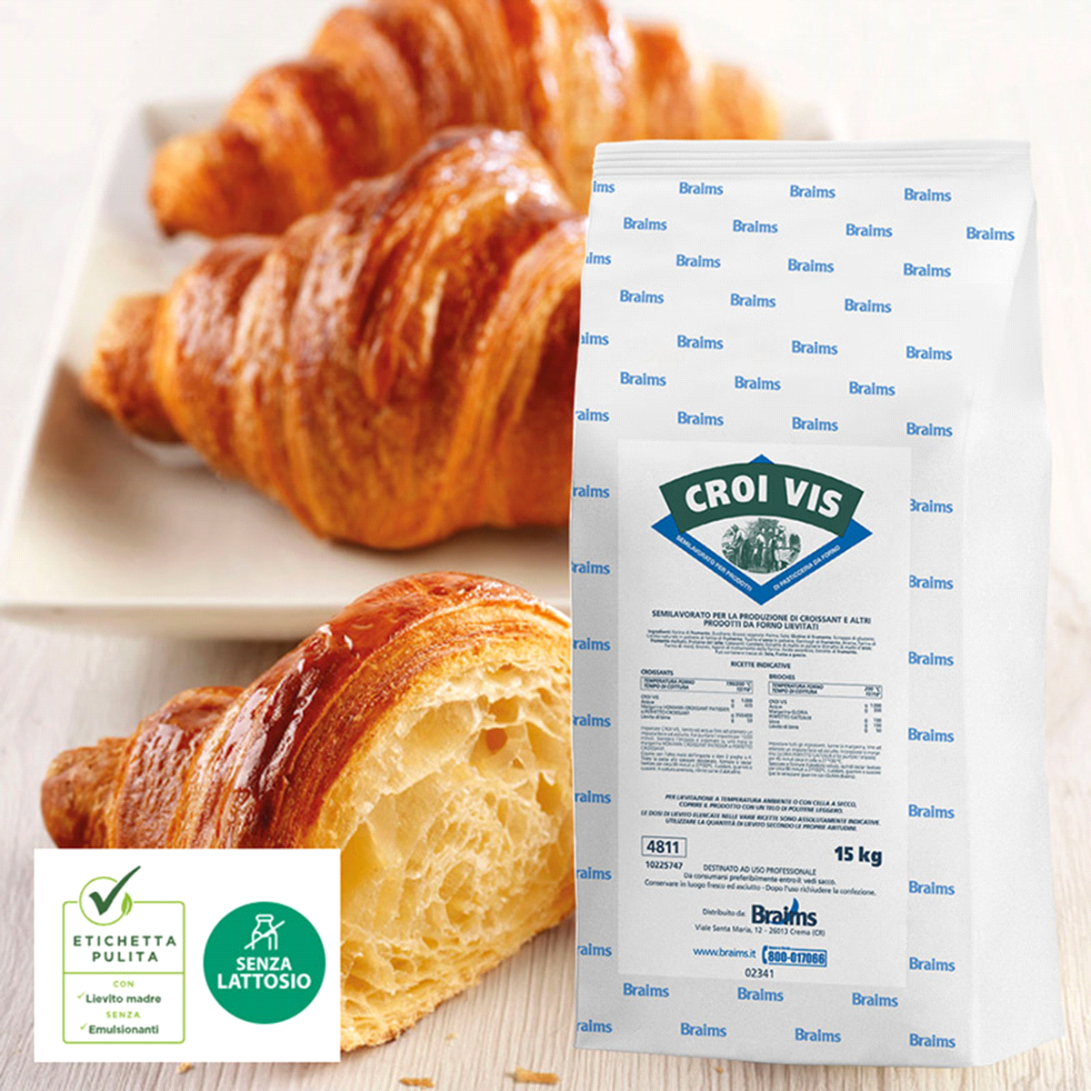 Ingrediente per la produzione di croissant, brioche e prodotti lievitati con etichetta pulita. 