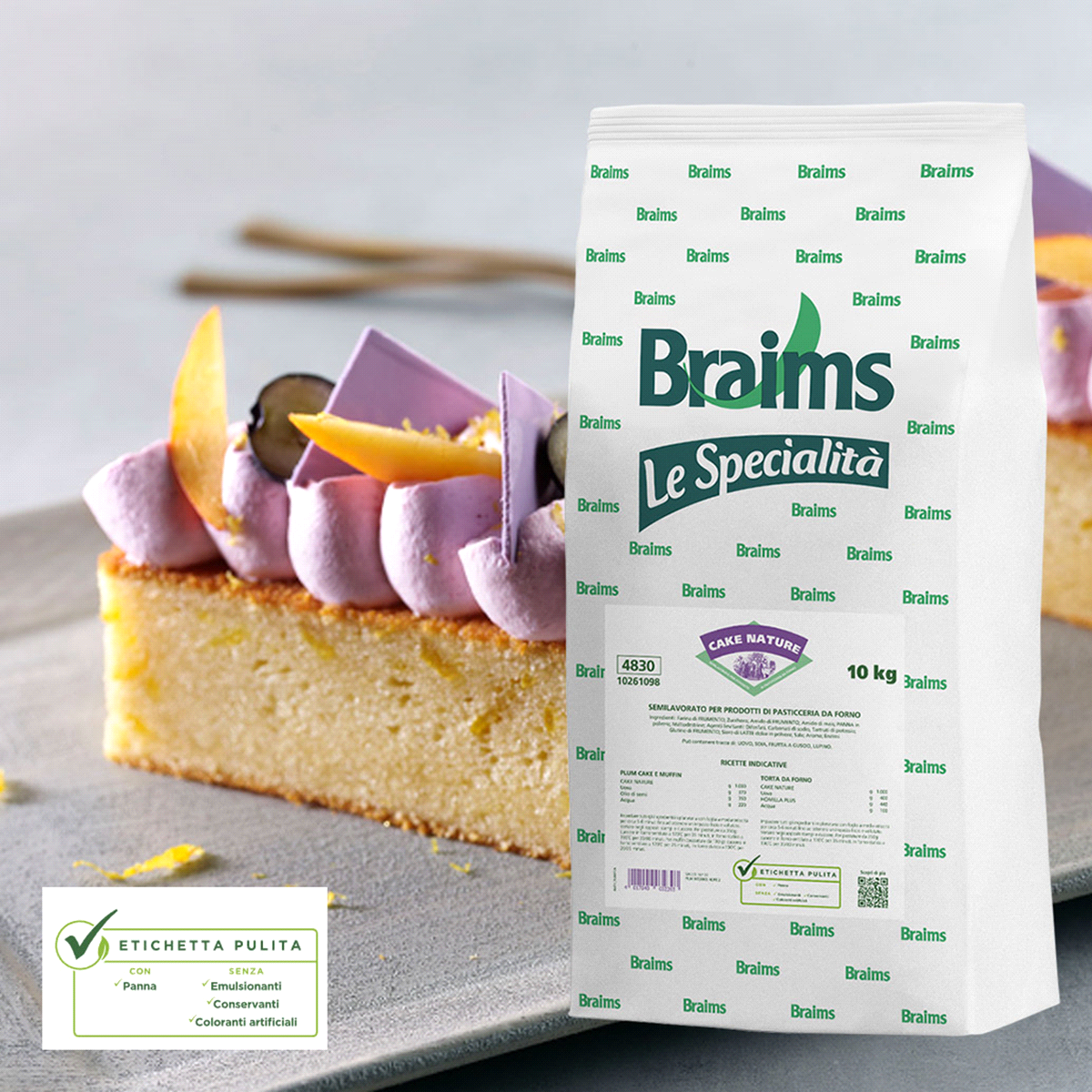 Ingrediente per la realizzazione di torte moderne, plum cake e muffin. Con panna; Eccellente lavorabilità; Volume regolare; Ottima tenuta delle inclusioni. Sofficità e prolungata freschezza del prodotto finito; Gusto naturale e alta qualità 