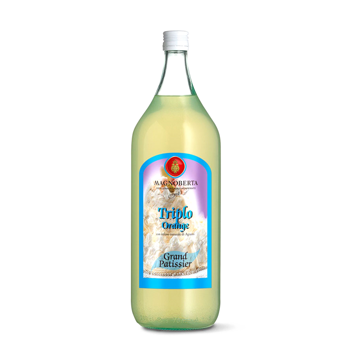 Bagna dal colore giallo paglierino che racchiude in sé la miscela di distillati e oli essenziali di agrumi. Bouquet di inconfondibile freschezza. 