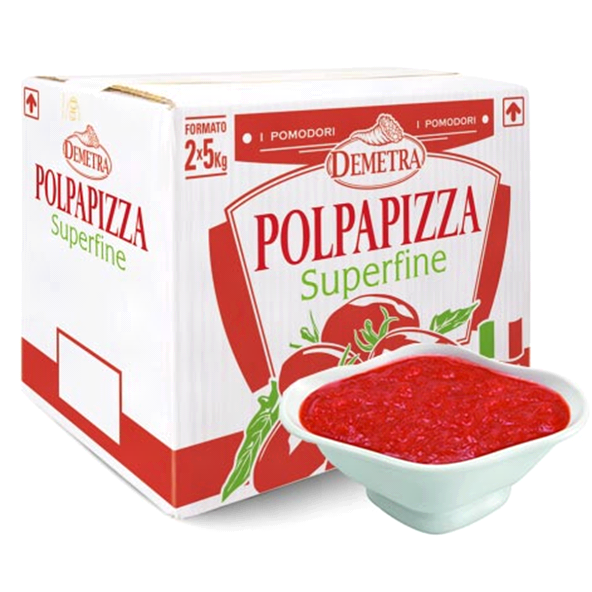 Polpa di pomodoro extrafine ideale per la preparazione di pizze tonde e alte. 