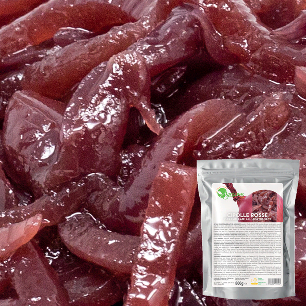Cipolle rosse a filetti. Il gusto agrodolce si unisce alla dolcezza caratteristica della cipolla rossa. Ideali per pizze, pianini e contorni. 