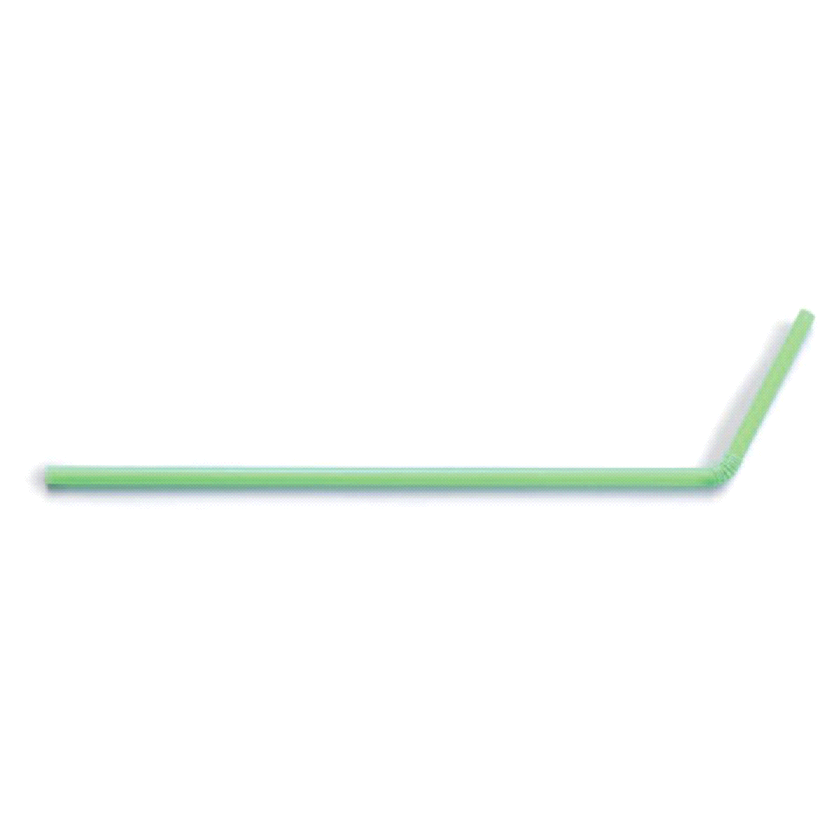 Cannucce flessibili bio in PLA compostabili al 100%. Verde chiaro e verde scuro. 