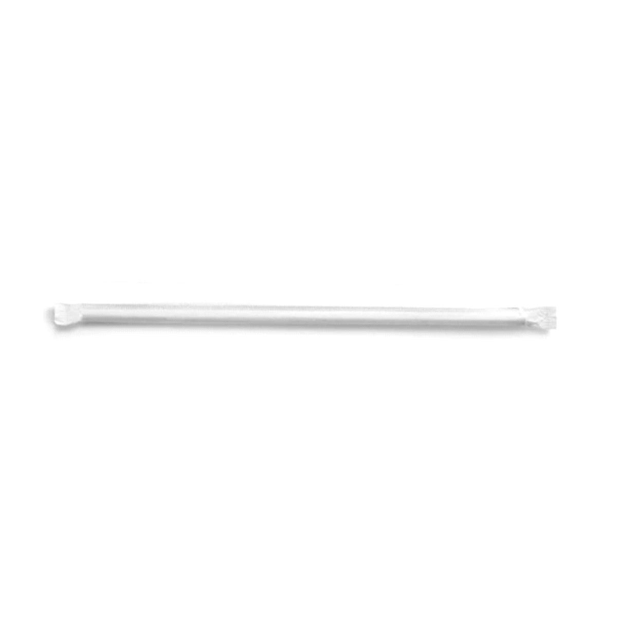 Cannuccia Bio Rigida Incartata 21cm Ø8mm Nera in PLA 100% Compostabile 